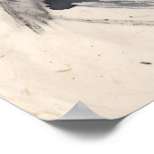 Sepia-Abstraktes Pferdebewegungsposter Poster (Ecke)