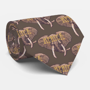 Sepia Afrika Elefant Krawatte