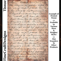 Sepia Aged Paper Elegant Writing DC8b Decoupage