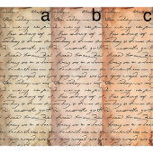 Sepia Aged Paper Elegant Writing DC8b Decoupage Seidenpapier