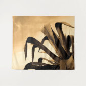 Sepia Aloe Pflanze Tapestry Wandteppich (Vorderseite (Horizontal))