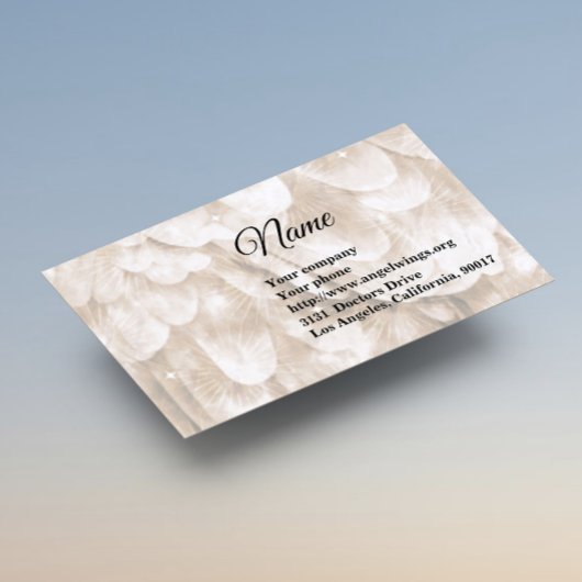 Sepia Angel Wing Business Card Visitenkarte