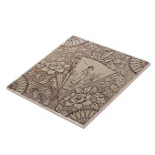Sepia Ästhetik Japanischer Stil Antique c1880 Repr Fliese (Seite)