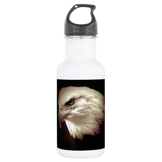 Sepia Bald Eagle Trinkflasche (Vorderseite)