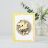 Sepia Ballerina Hippo mit Tutu altem Papierrahmen Postkarte (Stehend Vorderseite)