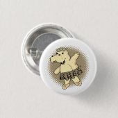 Sepia Ballerina Hippo mit Tutu Button (Vorne & Hinten)