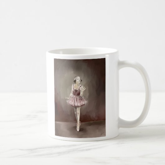Sepia Ballerina Kaffeetasse (Rechts)