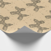 Sepia Balloon Dog Party Wrapping Paper Geschenkpapier (Ecke)