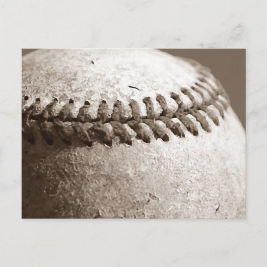 Sepia Baseball Postkarte (Vorderseite)