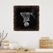 Sepia Basketball Artwork Poster (Küche)