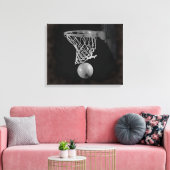 Sepia Basketball Artwork Wrapped Canvas Leinwanddruck (Insitu (Wohnzimmer))