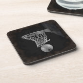 Sepia Basketball Getränkeuntersetzer (Linke Seite)