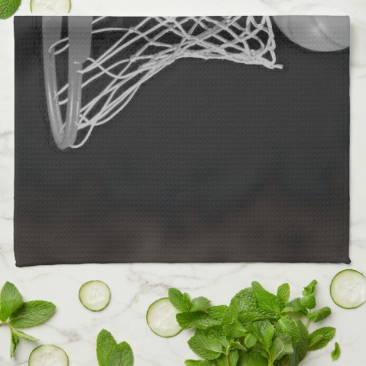 Sepia Basketball Handtuch (Gefaltet)