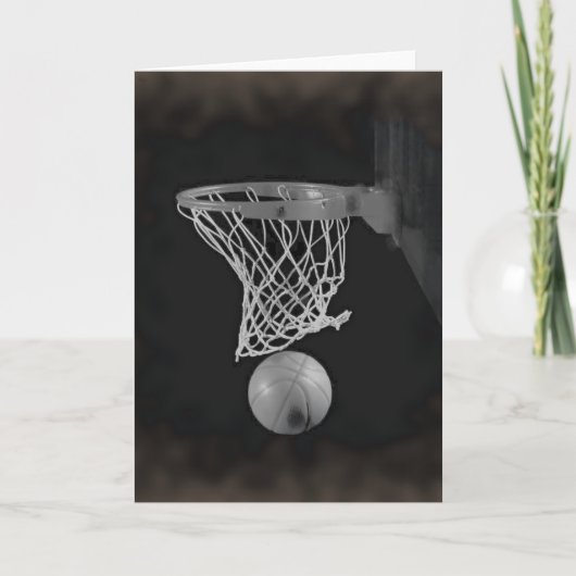 Sepia Basketball Karte (Vorderseite)