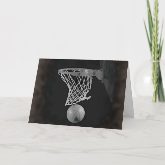 Sepia Basketball Karte (Vorderseite)