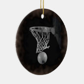 Sepia Basketball Keramikornament (Rechts)