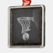 Sepia Basketball Ornament Aus Metall (Links)