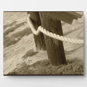Sepia Beach Rope Foto Fotoplatte (Vorderseite)