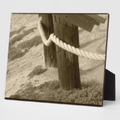 Sepia Beach Rope Foto Fotoplatte (Seite)