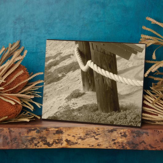 Sepia Beach Rope Foto Fotoplatte (Seite)