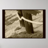 Sepia Beach Rope Foto Poster (Vorne)