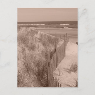 Sepia Beach Scene Postkarte