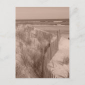Sepia Beach Scene Postkarte (Vorderseite)