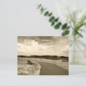 Sepia Bench Postkarte (Stehend Vorderseite)