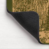 Sepia-Berge und -Wald Mousepad (Ecke)