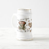 Sepia-Bier-Tasse des Valentines Tagespirat Bierglas (Vorderseite Links)