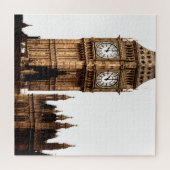 Sepia Big Ben Tower Art Puzzle (Horizontal)