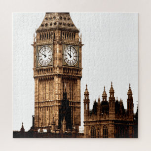 Sepia Big Ben Tower Art Puzzle