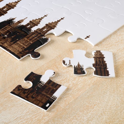 Sepia Big Ben Tower Art Puzzle (Seite)