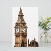 Sepia Big Ben Tower Briefpapier (Stehend Vorderseite)