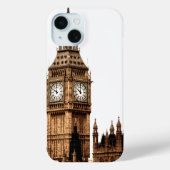 Sepia Big Ben Tower Case-Mate iPhone Hülle (Rückseite)