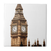 Sepia Big Ben Tower Fliese (Vorderseite)