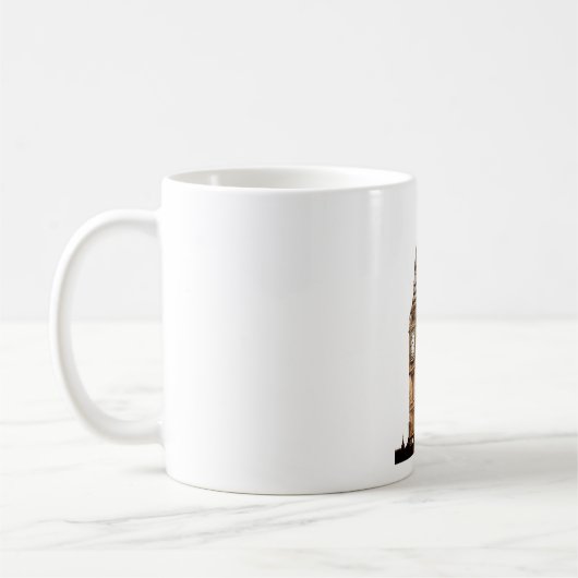 Sepia Big Ben Tower Kaffeetasse (Links)