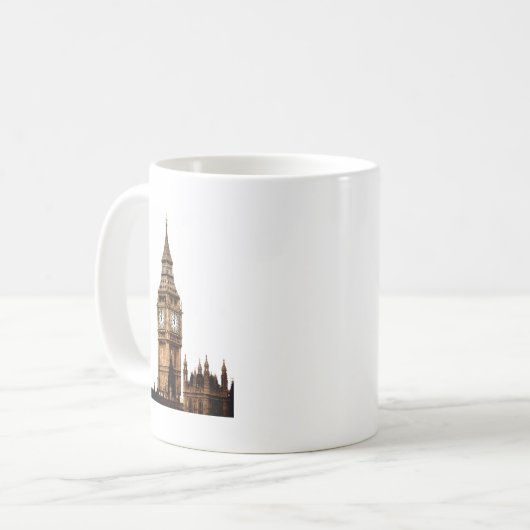 Sepia Big Ben Tower Kaffeetasse (Vorderseite Links)