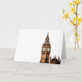 Sepia Big Ben Tower Karte (Gelbe Blume)