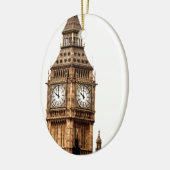 Sepia Big Ben Tower Keramikornament (Links)