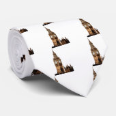 Sepia Big Ben Tower Krawatte (Gerollt)