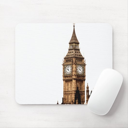 Sepia Big Ben Tower Mousepad (Mit Mouse)