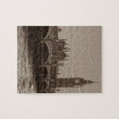 Sepia Big Ben Tower Palace in Westminster Puzzle (Horizontal)
