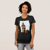 Sepia Big Ben Tower T-Shirt (Vorne ganz)
