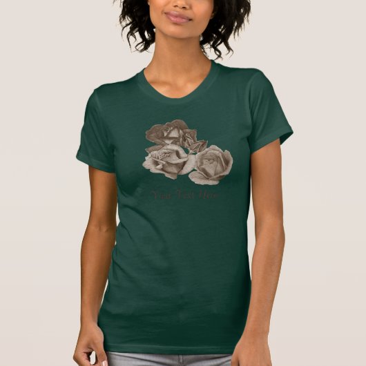 sepia-Bild von vielen Rose T-Shirt (Vorderseite)