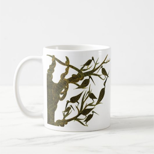 Sepia Birds Mug Kaffeetasse (Links)