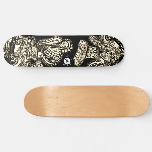 Sepia Black Cool Skateboard (Horizontal)