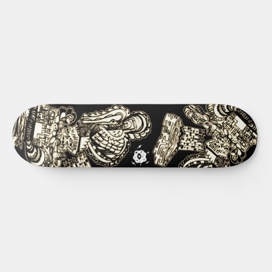 Sepia Black Cool Skateboard (Horizontal)