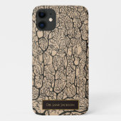 Sepia Black Purkinje Neuron Zeichnend Neurologe Case-Mate iPhone Hülle (Rückseite)
