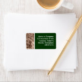 Sepia-Blätter Adressaufkleber (Insitu)